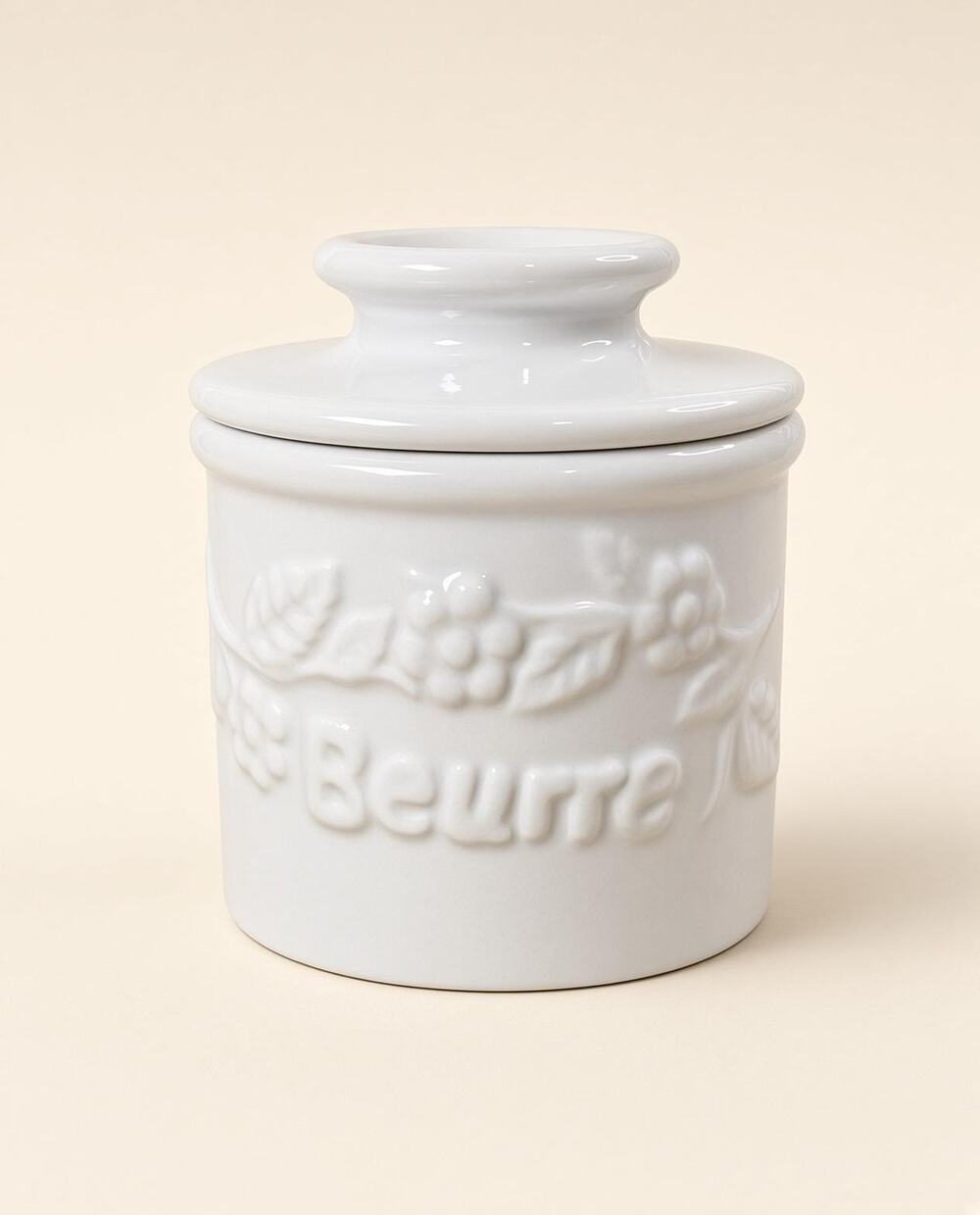 Butter Bell Crock Beurre Relief 2005 L Tremain Made in China